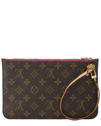 Louis Vuitton Louis Vuitton Pink Monogram Coated Canvas Neverfull Pouch Mm (Authentic Pre-