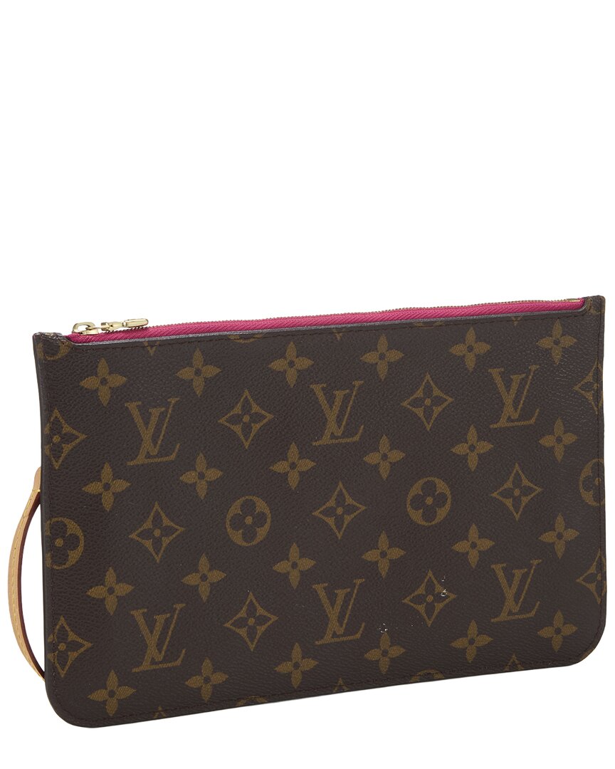 Louis Vuitton Louis Vuitton Pink Monogram Coated Canvas Neverfull Pouch Mm (Authentic Pre-