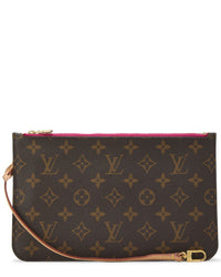 Louis Vuitton Louis Vuitton Pink Monogram Coated Canvas Neverfull Pouch Mm (Authentic Pre-
