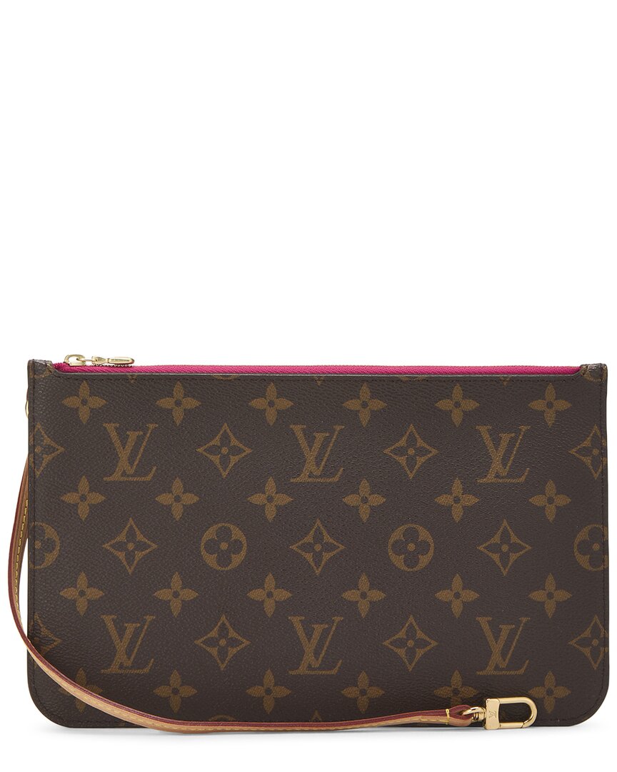 Louis Vuitton Louis Vuitton Pink Monogram Coated Canvas Neverfull Pouch Mm (Authentic Pre-