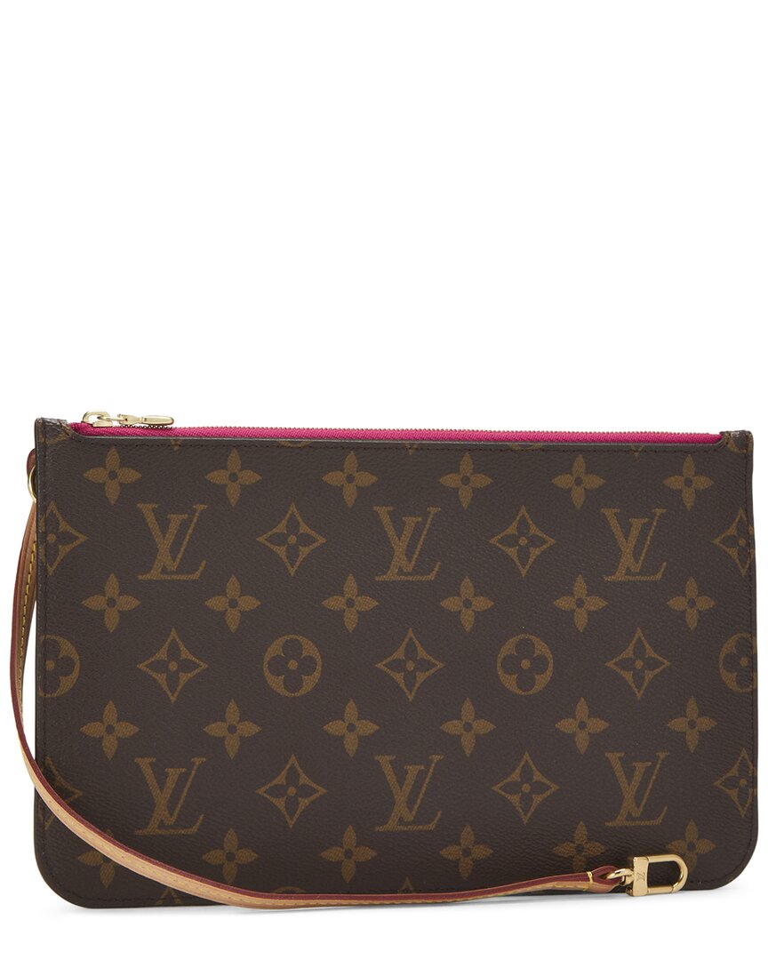Louis Vuitton Louis Vuitton Pink Monogram Coated Canvas Neverfull Pouch Mm (Authentic Pre-