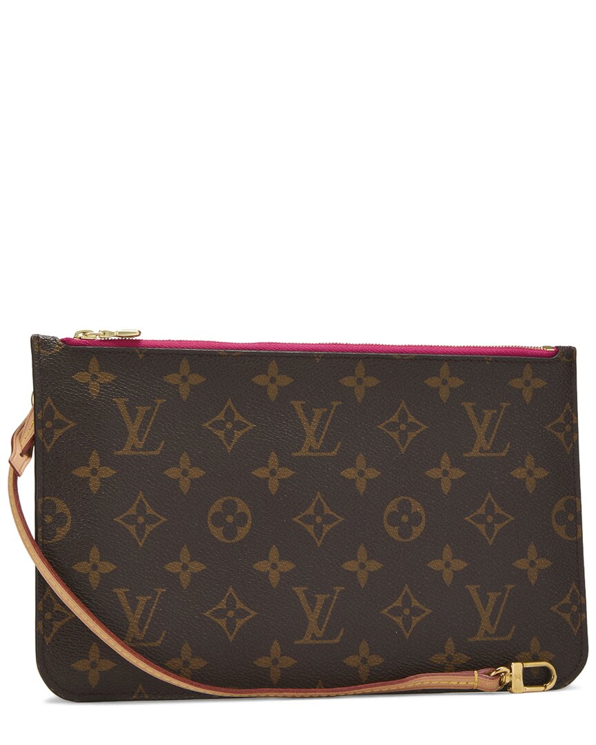 Louis Vuitton Louis Vuitton Pink Monogram Coated Canvas Neverfull Pouch Mm (Authentic Pre-