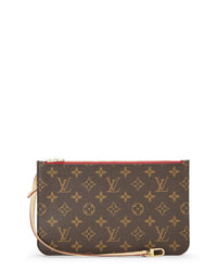Louis Vuitton Louis Vuitton Red Monogram Coated Canvas Neverfull Pouch Mm (Authentic Pre-