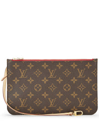 Louis Vuitton Louis Vuitton Red Monogram Coated Canvas Neverfull Pouch Mm (Authentic Pre-