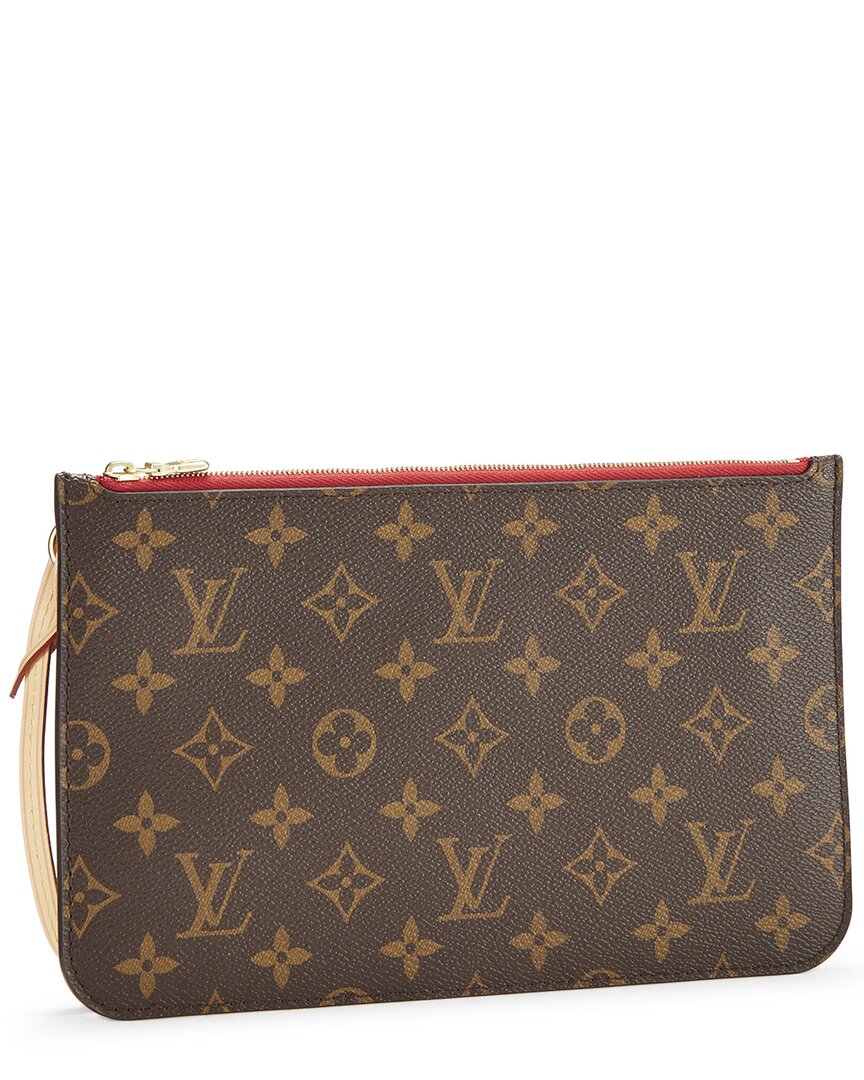 Louis Vuitton Louis Vuitton Red Monogram Coated Canvas Neverfull Pouch Mm (Authentic Pre-