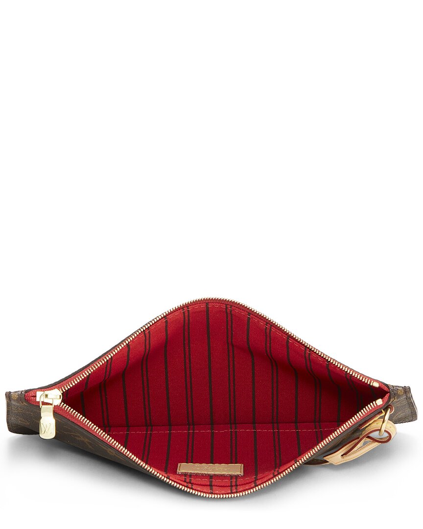 Louis Vuitton Louis Vuitton Red Monogram Coated Canvas Neverfull Pouch Mm (Authentic Pre-