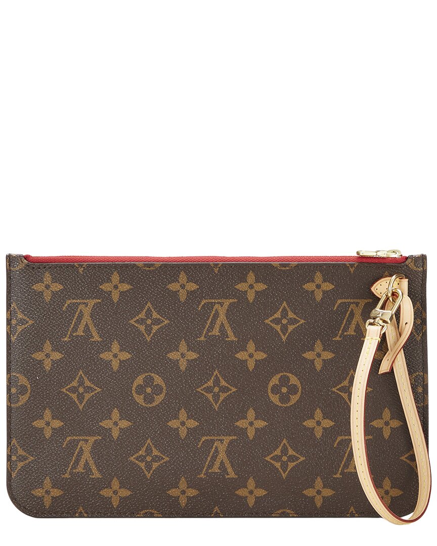 Louis Vuitton Louis Vuitton Red Monogram Coated Canvas Neverfull Pouch Mm (Authentic Pre-