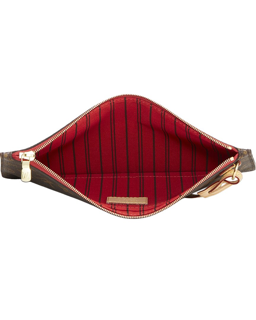 Louis Vuitton Louis Vuitton Red Monogram Coated Canvas Neverfull Pouch Mm (Authentic Pre-