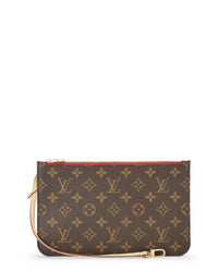 Louis Vuitton Louis Vuitton Red Monogram Coated Canvas Neverfull Pouch Mm (Authentic Pre-