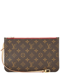 Louis Vuitton Louis Vuitton Red Monogram Coated Canvas Neverfull Pouch Mm (Authentic Pre-