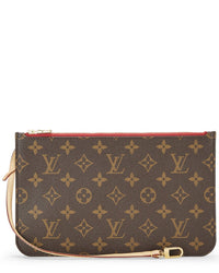 Louis Vuitton Louis Vuitton Red Monogram Coated Canvas Neverfull Pouch Mm (Authentic Pre-