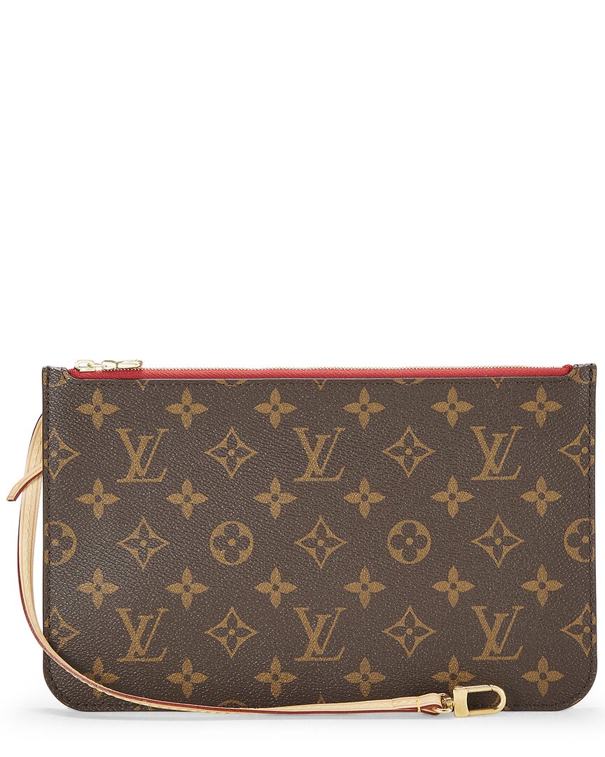 Louis Vuitton Louis Vuitton Red Monogram Coated Canvas Neverfull Pouch Mm (Authentic Pre-