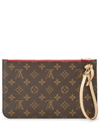 Louis Vuitton Louis Vuitton Red Monogram Coated Canvas Neverfull Pouch Mm (Authentic Pre-