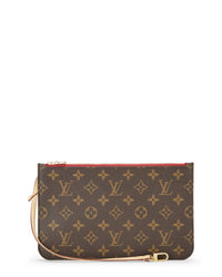 Louis Vuitton Louis Vuitton Red Monogram Coated Canvas Neverfull Pouch Mm (Authentic Pre-
