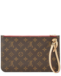 Louis Vuitton Louis Vuitton Red Monogram Coated Canvas Neverfull Pouch Mm (Authentic Pre-