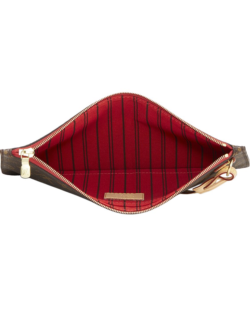 Louis Vuitton Louis Vuitton Red Monogram Coated Canvas Neverfull Pouch Mm (Authentic Pre-