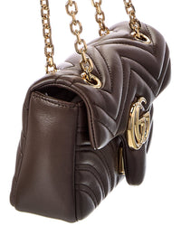 Gucci Gucci Gg Marmont Small Leather Shoulder Bag