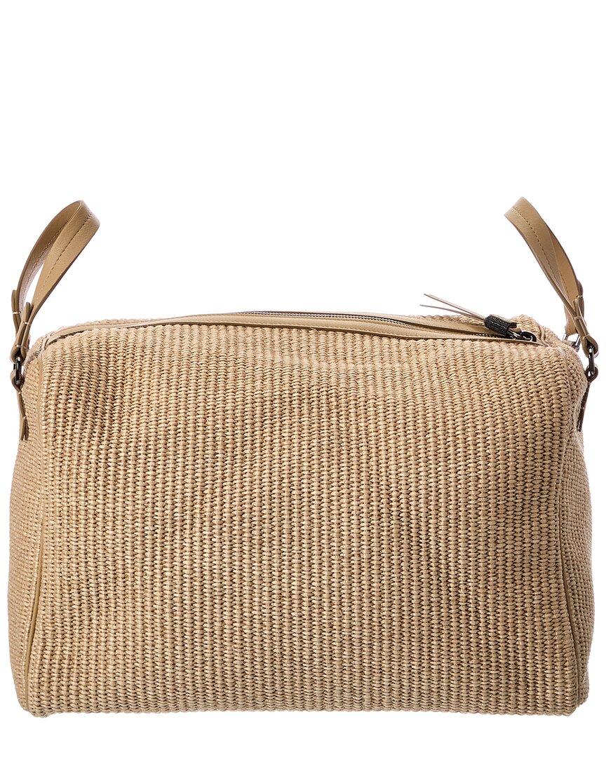 Brunello Cucinelli Leather-Trim Duffel Bag