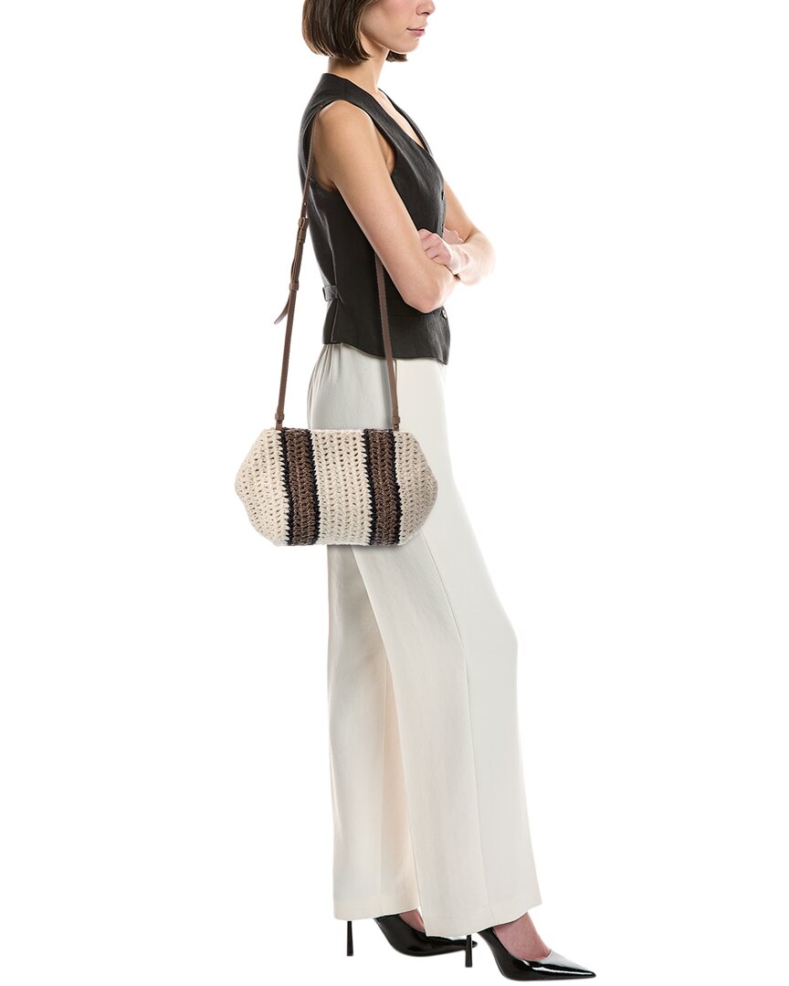 Brunello Cucinelli Brunello Cucinelli Leather-Trim Shoulder Bag