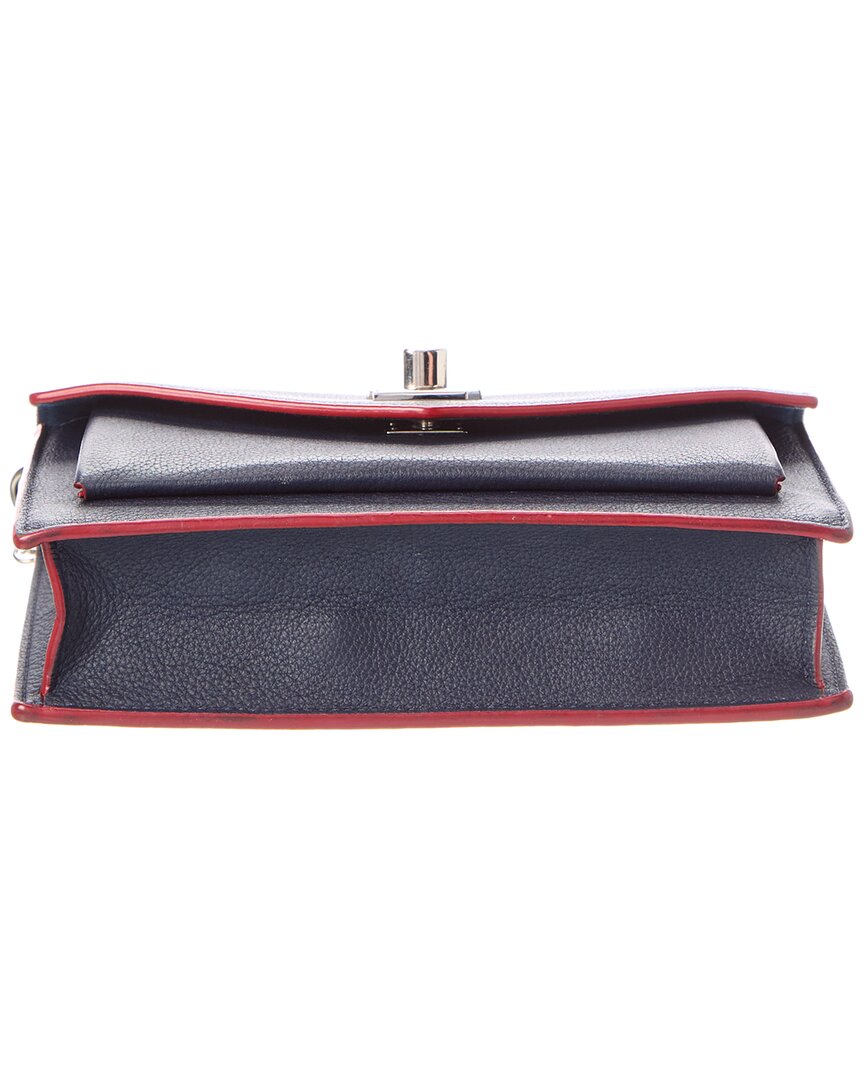 Louis Vuitton Pre-Owned Louis Vuitton Navy Leather My Lockme Chain Bag Bb (Authentic Pre-Loved)