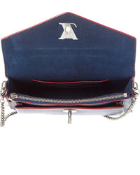 Louis Vuitton Pre-Owned Louis Vuitton Navy Leather My Lockme Chain Bag Bb (Authentic Pre-Loved)