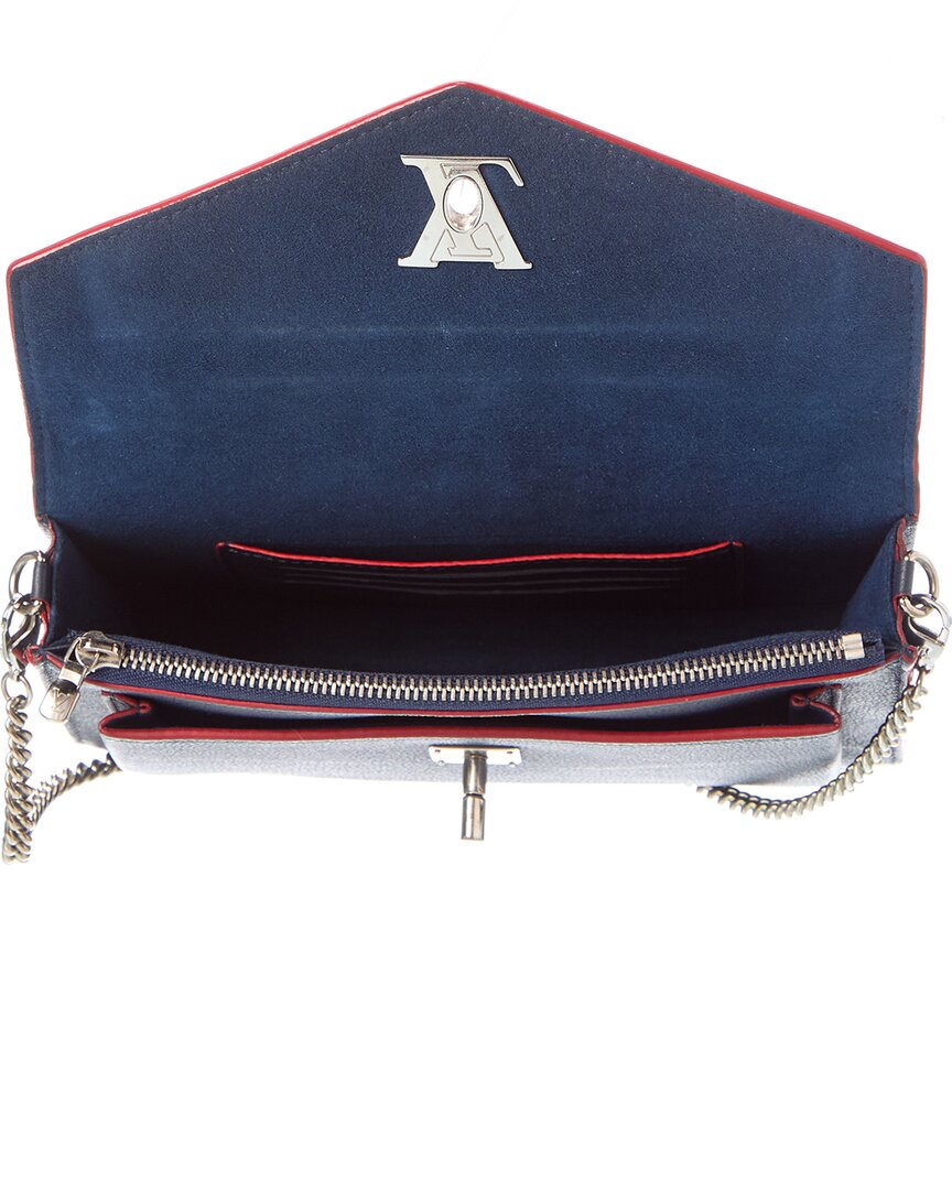 Louis Vuitton Pre-Owned Louis Vuitton Navy Leather My Lockme Chain Bag Bb (Authentic Pre-Loved)