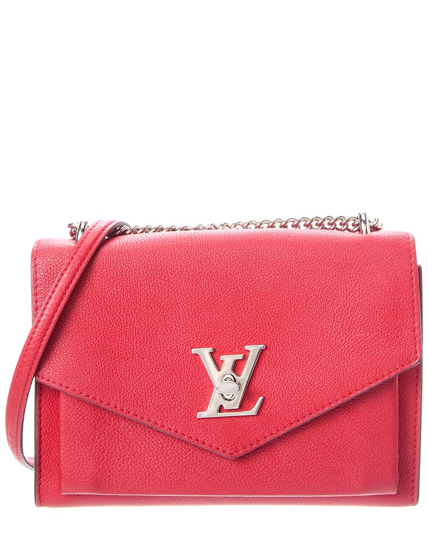 Louis Vuitton Pre-Owned Louis Vuitton Red Leather My Lockme Chain Bag Bb (Authentic Pre-Loved)