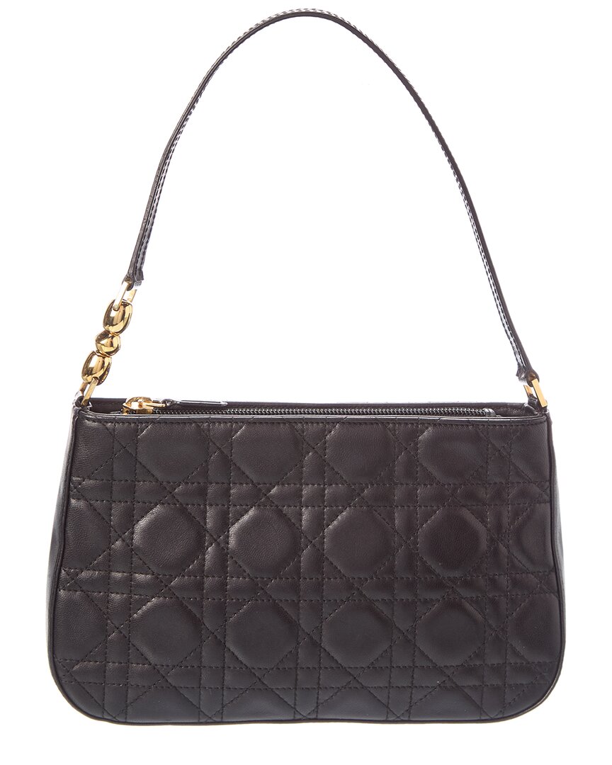 Dior Pre-Owned Dior Black Lambskin Leather Pochette (Authentic Pre-Loved)
