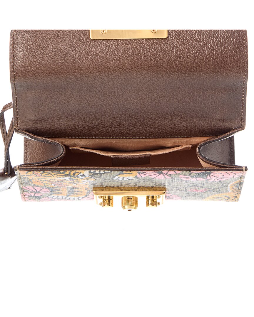Gucci Pre-Owned Gucci Brown Coated Canvas Begal Padlock Shoulder Bag Small (Authentic Pre-Loved)
