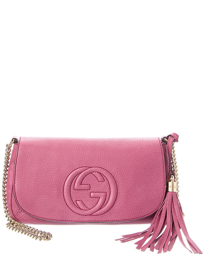 Gucci Pre-Owned Gucci Purple Leather Soho Chain Flap Crossbody (Authentic Pre-Loved)