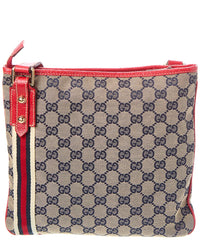 Gucci Pre-Owned Gucci Red Canvas & Leather Jolicoeur Messenger (Authentic Pre-Loved)