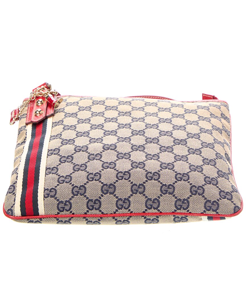 Gucci Pre-Owned Gucci Red Canvas & Leather Jolicoeur Messenger (Authentic Pre-Loved)
