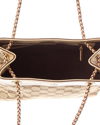 Gucci Pre-Owned Gucci White Canvas & Leather Braided Handle Bucket Small (Authentic Pre-Loved)