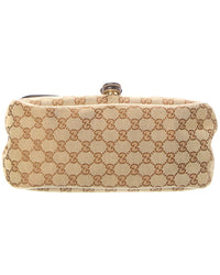 Gucci Pre-Owned Gucci White Canvas & Leather Sukey Crossbody (Authentic Pre-Loved)