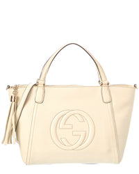 Gucci Pre-Owned Gucci White Leather Soho Top Handle Bag (Authentic Pre-Loved)