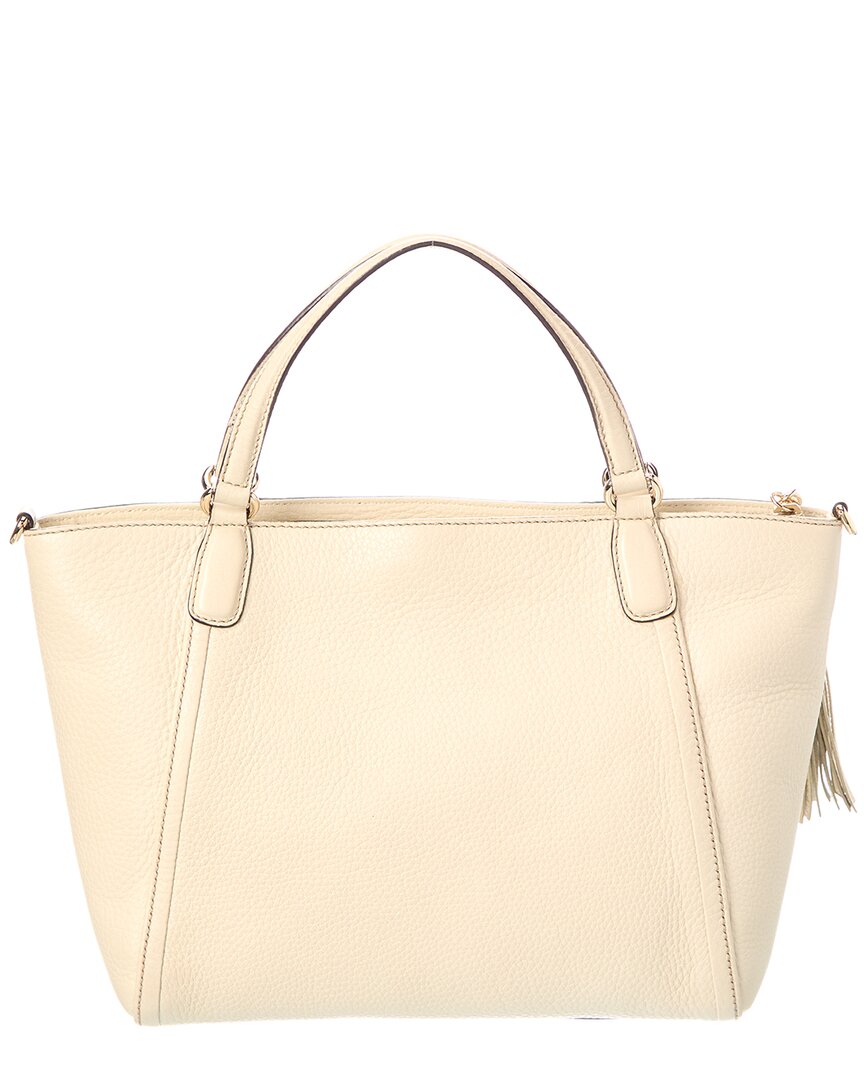 Gucci Pre-Owned Gucci White Leather Soho Top Handle Bag (Authentic Pre-Loved)