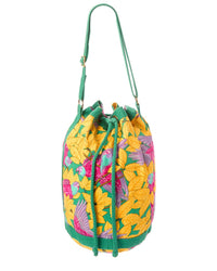 Hermès Pre-Owned Hermès Green Canvas Drawstring Shoulder (Authentic Pre-Loved)