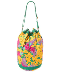 Hermès Pre-Owned Hermès Green Canvas Drawstring Shoulder (Authentic Pre-Loved)
