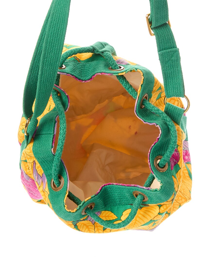 Hermès Pre-Owned Hermès Green Canvas Drawstring Shoulder (Authentic Pre-Loved)