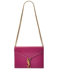 Saint Laurent Pre-Owned Saint Laurent Purple Calfskin Leather Cassandra Chain Bag (Authentic Pre-Loved)