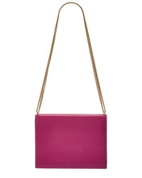 Saint Laurent Pre-Owned Saint Laurent Purple Calfskin Leather Cassandra Chain Bag (Authentic Pre-Loved)