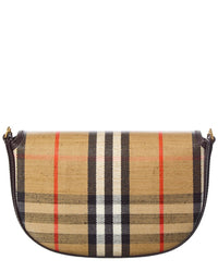Burberry Burberry Highlands Mini Coated Canvas & Leather Shoulder Bag