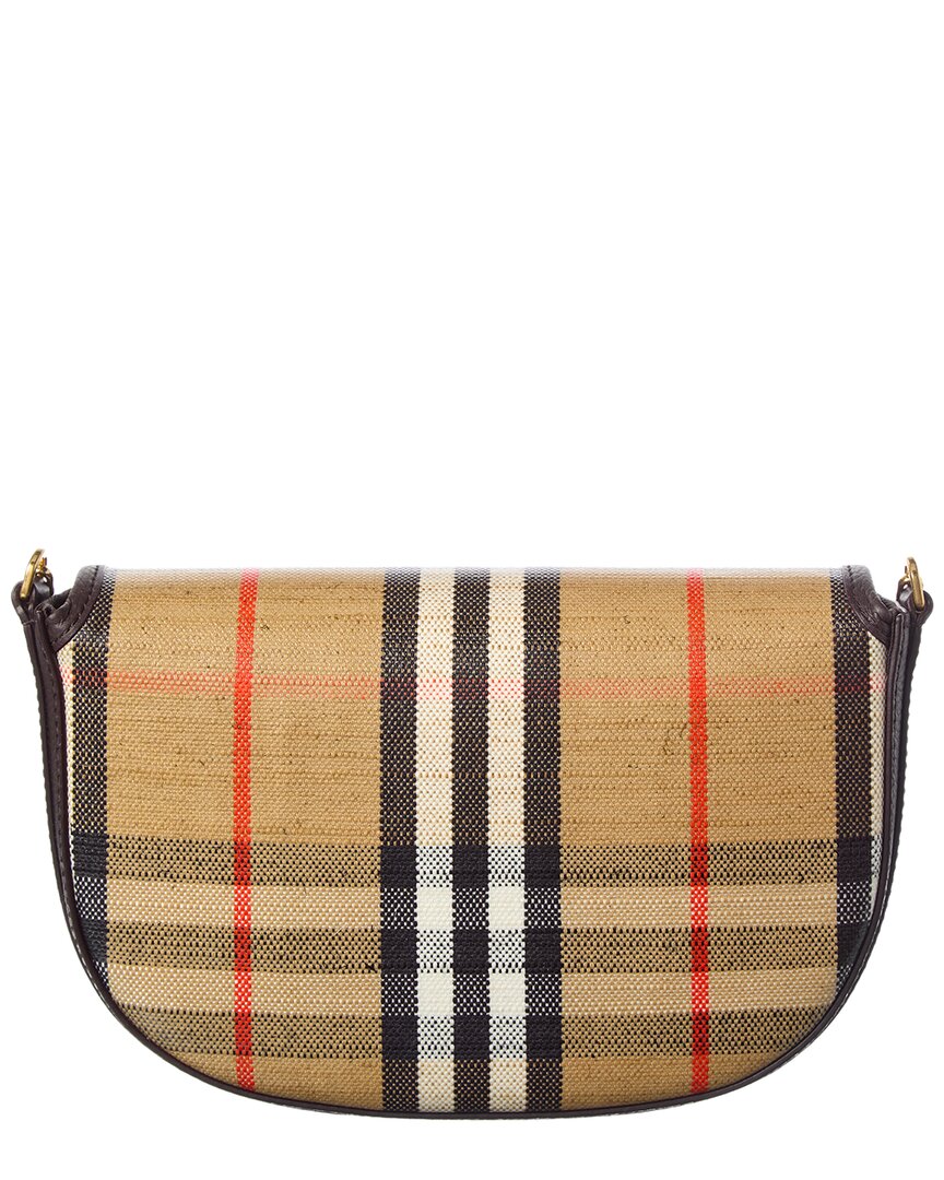 Burberry Burberry Highlands Mini Coated Canvas & Leather Shoulder Bag