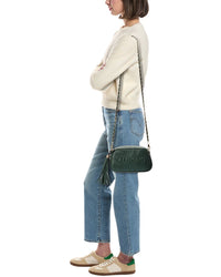 Valentino By Mario Valentino Bella Embossed Leather Shoulder Bag
