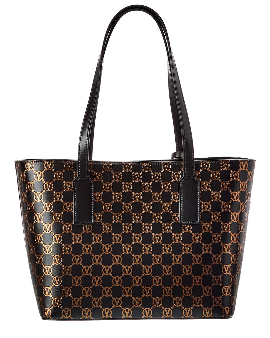 Valentino By Mario Valentino Prince Monogram Leather Tote