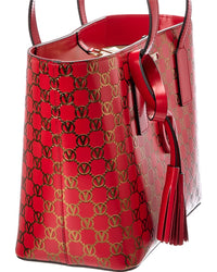 Valentino By Mario Valentino Prince Monogram Leather Tote