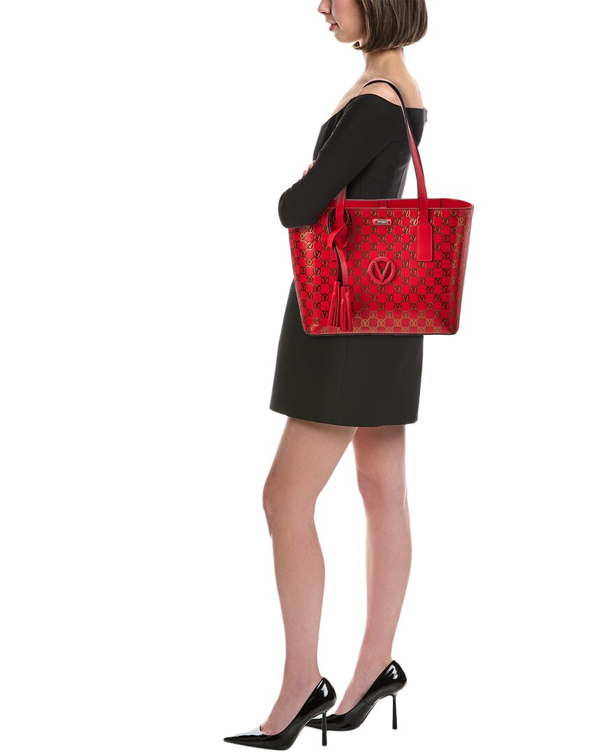 Valentino By Mario Valentino Prince Monogram Leather Tote