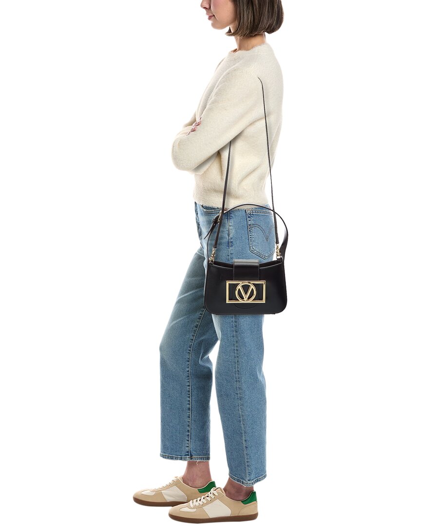 Valentino By Mario Valentino Kai Super V Leather Shoulder Bag