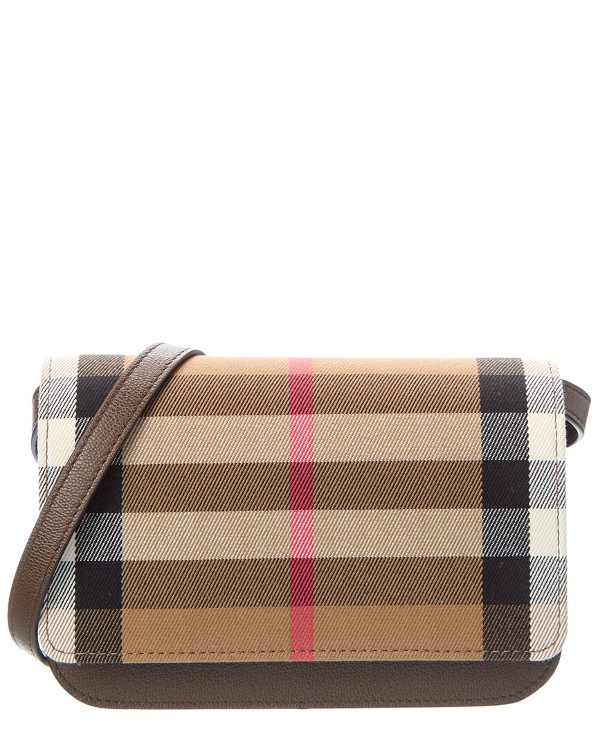 Burberry Burberry Madison Check Canvas & Leather Crossbody