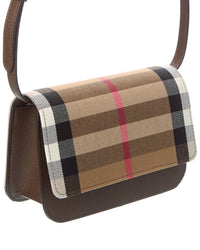 Burberry Burberry Madison Check Canvas & Leather Crossbody